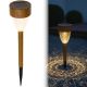 6. LAMPA SOLARNA IMITACJA DREWNA 7x37CM