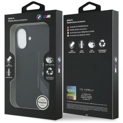 8. Etui BMW M Silicon Vertical Logo MagSafe na iPhone 17 - czarne