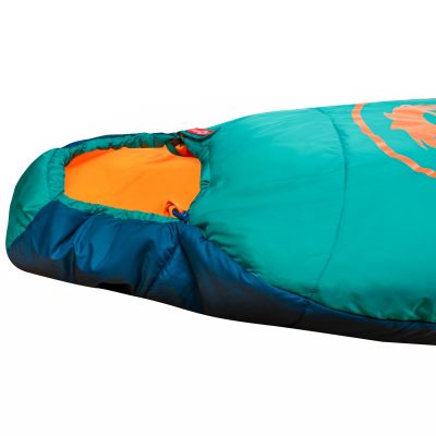 3. Śpiwór Trollkids Femund 3in1 zielony morski/niebieski madeirowski/zachód słońca na Saharze (695-358)