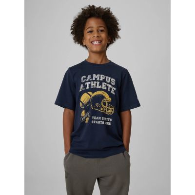 4. T-shirt regular z nadrukiem chłopięcy 4F 4FJRAW26TTSHM4526-31S