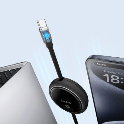 4. Kabel wysuwany Baseus Free2Draw Mini USB-C - USB-C 100W 1m - czarny