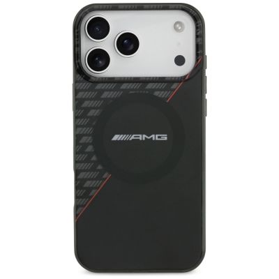 3. Etui Mercedes AMG IML Double Layer Rhombs MagSafe na iPhone 18 Pro Max / 17 Pro Max - czarno-czerwone
