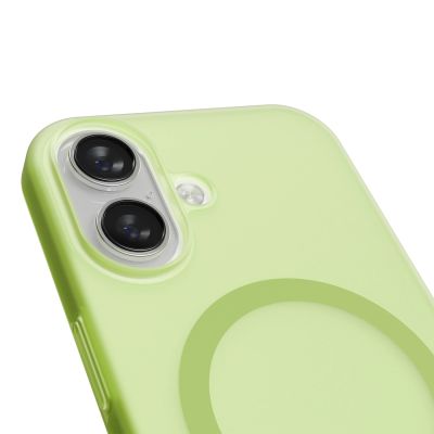 5. Etui silikonowe Puro Daylight kompatybilne z Magsafe na iPhone 17 - półprzezroczyste zielone