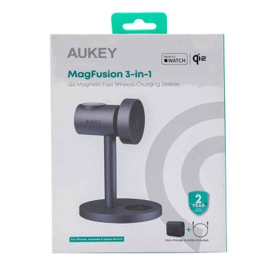 2. AUKEY MagFusion 3-IN-1 Fastcharger Telefon komórkowy Czarny USB Wewnętrzna