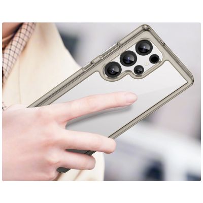 5. Etui silikonowe Outer Space Case z żelową ramką do Samsung Galaxy S25 Ultra - przezroczysto-czarne