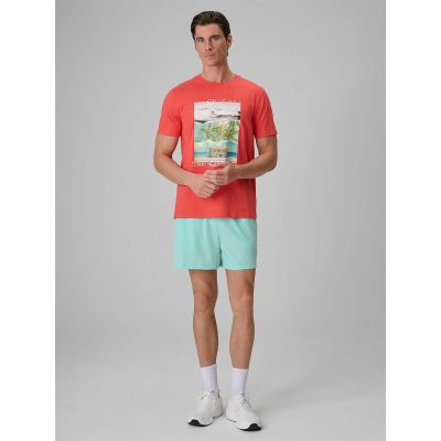 3. T-shirt regular z nadrukiem męski 4F 4FRSS26TTSHM4304-63S