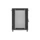 8. Szafa instalacyjna rack stojąca 19" 22U 800x1200 czarna drzwi perforowane Lanberg (flat pack)