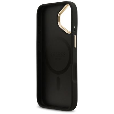 7. Etui Guess 4G Stripe MagSafe na iPhone 17 - czarne