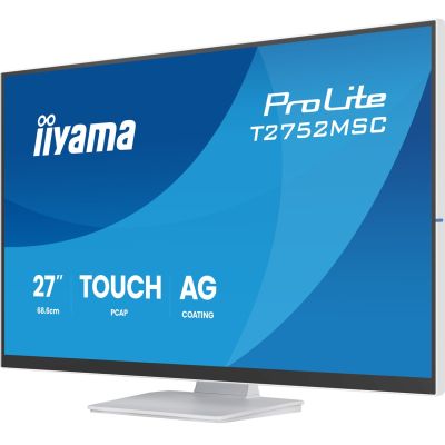 5. iiyama ProLite T2752MSC-W1AG monitor komputerowy 68,6 cm (27") 1920 x 1080 px Full HD LCD Ekran dotykowy Biały