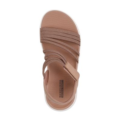 5. Skechers damskie sandały GO WALK FLEX SANDAL EMMA 141473 TAN