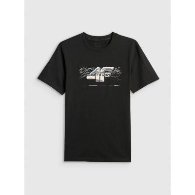 6. T-shirt regular z nadrukiem męski 4F 4FRSS26TTSHM3662-20S