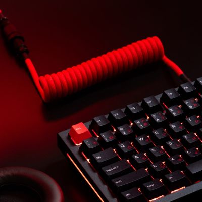 6. Glorious Gaming GLO-KB-ACC-CBL-COIL-CRED kabel klawiatury/myszy Czerwony 1,4 m