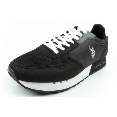 3. U.S Polo Assn buty sportowe sneakersy męskie modne wygodne czarne