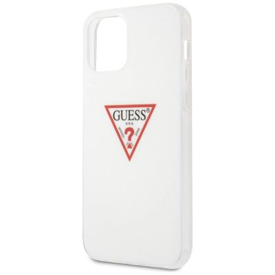 6. Etui Guess Triangle Collection na iPhone 12 / iPhone 12 Pro - białe
