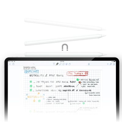 4. Rysik stylus pojemnościowy Acefast V1 uniwersalny z 2 wymiennymi końcówkami - biały