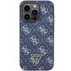 3. Etui Guess 4G Triangle Metal Logo na iPhone 15 Pro Max - niebieskie