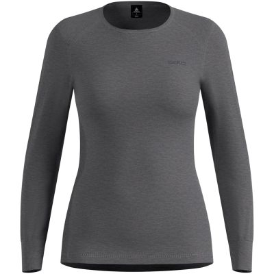Koszulka termoaktywna z długim rękawem damska Odlo ACTIVE WARM BL TOP crew neck l/s szary   S