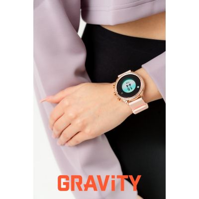 2. Smartwatch Gravity Różowe Złoto Pasek i Bransoleta GT5-5