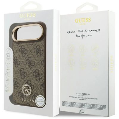 8. Etui Guess 4G Strass Logo MagSafe na iPhone Air - brązowe