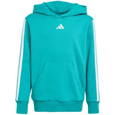 2. Bluza dla dzieci adidas 3 Stripes Fleece Hoodie 225 turkusowa JN2417