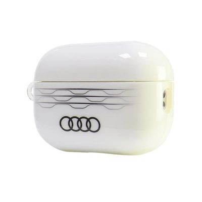 3. Etui Audi IML Geometric Pattern na AirPods Pro 2 - białe