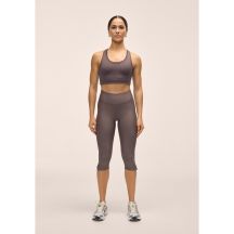 Legginsy treningowe damskie CASALL Capri Slit Regular Waist Tights kolor szary
