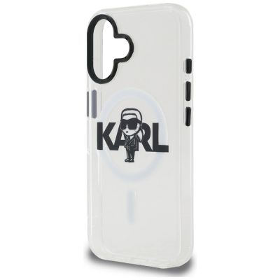 6. Etui Karl Lagerfeld IML Karl Sketch Logo MagSafe na iPhone 16 - przezroczyste