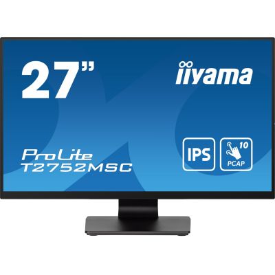19. Monitor iiyama ProLite T2752MSC-B1 komputerowy 68,6 cm (27") 1920 x 1080 px Full HD LED Ekran dotykowy Czarny