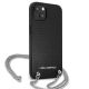 4. Etui Karl Lagerfeld Leather Textured and Chain na iPhone 13 mini - czarne