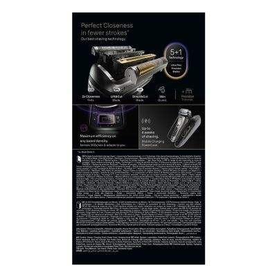 3. Braun Series 9 Pro+ 9625s Golarka foliowa Przycinarka Grafitowy