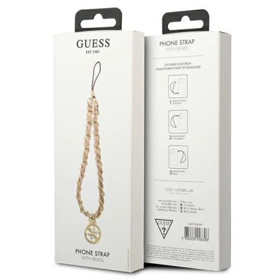 4. Zawieszka Guess Chain Metal 4G Charm - różowa