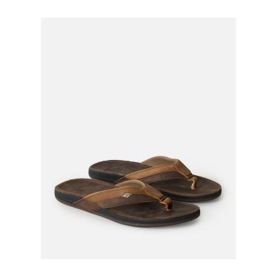 Japonki plażowe RIP CURL Bell.S Leather Open Toe brązowe