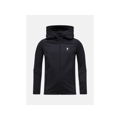 Bluza juniorska PEAK PERFORMANCE Jr Rider Essentials Zip Hood kolor czarny