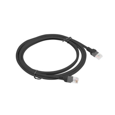 2. Patchcord UTP Lanberg PCU5-10CC-0200-BK (RJ45 - RJ45 ; 2m; UTP; kat. 5e; kolor czarny)
