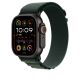 2. Pasek Apple Watch Alpine Loop Armband für Watch Ultra 49mm Dunkelgrün / Titan schwarz (S)