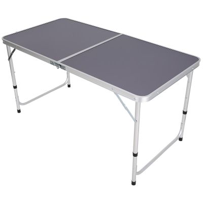 10. STOLIK TURYSTYCZNY SKŁADANY KEMPINGOWY 120X60X70/62/55CM SZARY