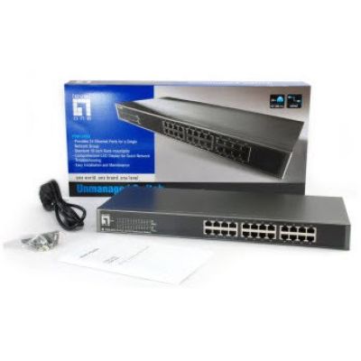 5. Przełącznik LevelOne FE 24-portowy 19" 100Mbps