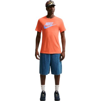 6. Koszulka męska Nike Nsw Tee Icon Futura pomarańczowa AR5004 835