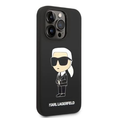 4. Etui Karl Lagerfeld Silicone Ikonik MagSafe na iPhone 14 Pro - czarne