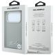 8. Etui Karl Lagerfeld Saffiano Small Script Metal Logo MagSafe na iPhone 18 Pro / 17 Pro - beżowe