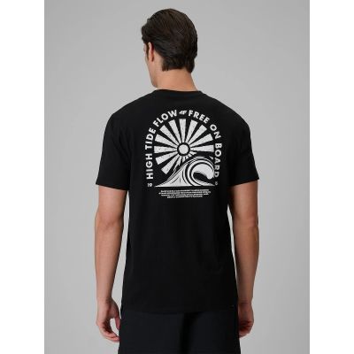 2. T-shirt relaxed z nadrukiem męski 4F 4FRSS26TTSHM4296-20S