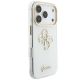 4. Etui Guess IML 4G Script Metal na iPhone 17 Pro / 18 Pro - białe