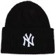 New Era Wide Cuff Beanie New York Yankees Hat 60691072 Czarne One size