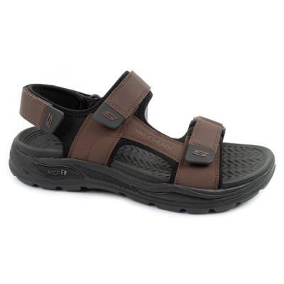 Skechers buty sandały męskie Arch Fit zapinane na rzepy na lato