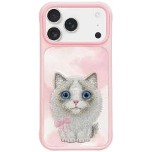 Etui Nimmy Big Eyed Pet 2.0 Cat na iPhone 17 - różowe