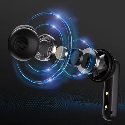 8. Słuchawki dokanałowe QCY T13 z ANC IPX5 Bluetooth 5.3 - czarne