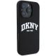 4. Etui DKNY Silicone White Printed Logo MagSafe na iPhone 16 Pro - czarne