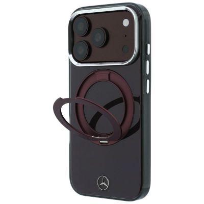 2. Etui Mercedes Ring Stand Iconic Logo MagSafe na iPhone 18 Pro / 17 Pro - burgundowe