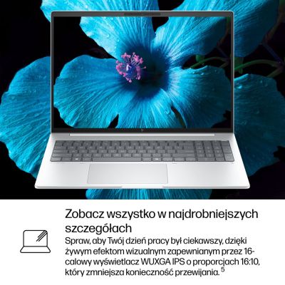56. HP EliteBook 8 G1i AI PC Intel Core Ultra 5 225U Laptop 40,6 cm (16") WUXGA 32 GB DDR5-SDRAM 512 GB SSD Wi-Fi 6E (802.11ax) Windows 11 Pro Srebrny