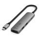 2. Aluminiowy adapter do urządzeń mobilnych USB-C Satechi 4-in-1 USB-C Slim Multiport Adapter 4K (space gray)
